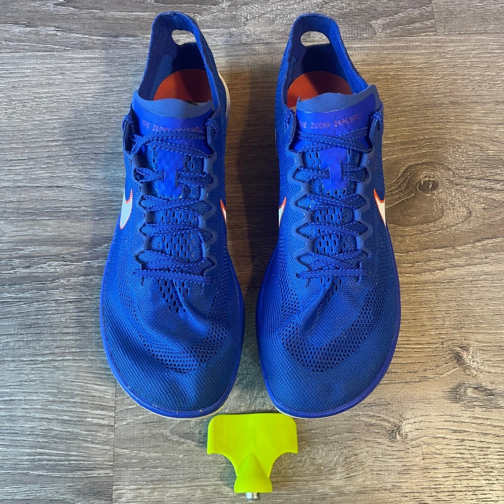 Nike ZoomX Dragonfly Men 10 Royal Orange XC Distance Track Spikes CV0400-400